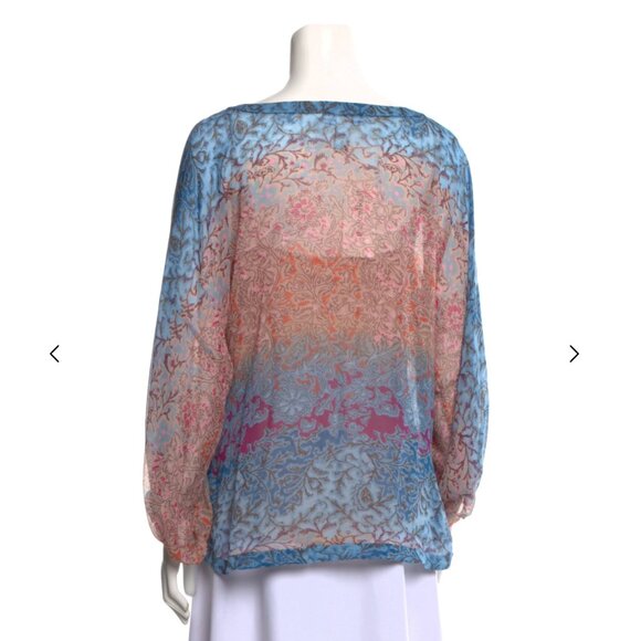 Diane von Furstenberg Silk Printed Blouse - Picture 3 of 9